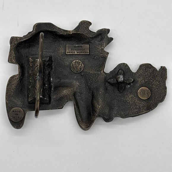 Vintage Bergamot Brass Works (1979) Stagecoach Cowboy Belt Buckle MADE IN USA - Picture 4 of 7